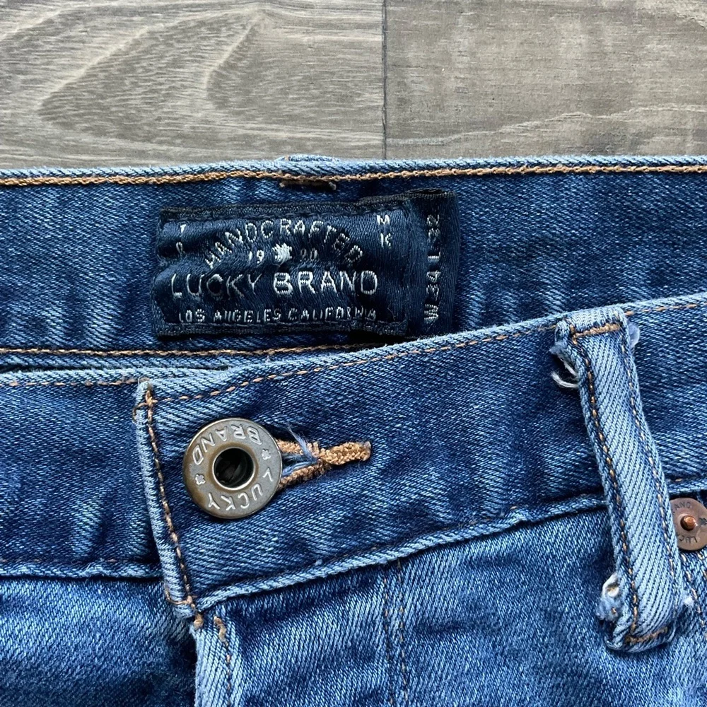34x32 Lucky Brand 1 Auth. Skinny Button Fly Jeans Men’s Blue Stretch